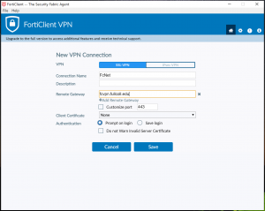 VPN Connection Configuration